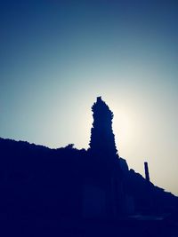 Low angle view of built structure against clear sky