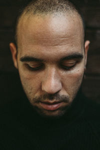 Close-up portrait of young man