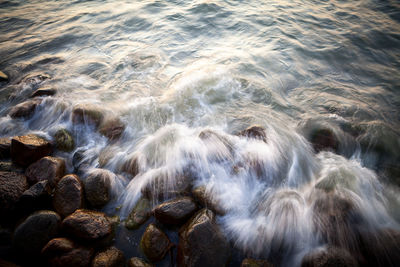 Scenic view of sea waves