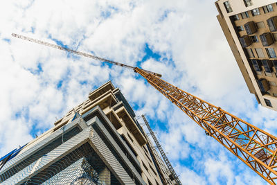 Low angle view of buildings against sky