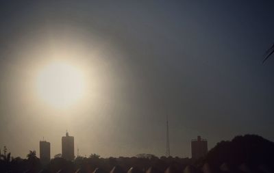 Silhouette of buildings against sky