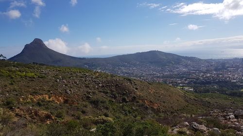 Panoramic view of landscape against sky