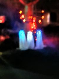 Defocused image of illuminated lights