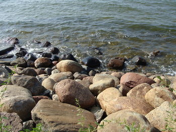 Pebbles on beach