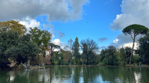 Panoramic view of lake against sky