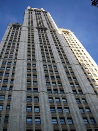 Low angle view of modern building against sky