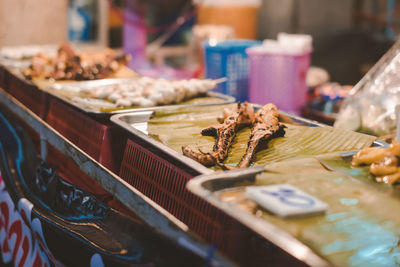 Close-up of food for sale in market