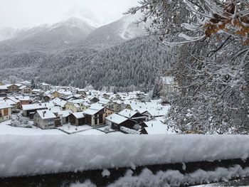 Scenic view of snow covered landscape
