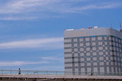 Modern building against blue sky