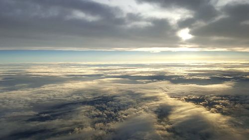 Scenic view of cloudscape against sky during sunset