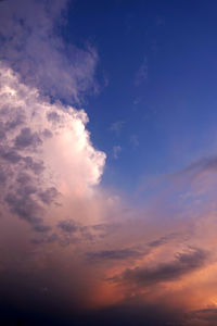 Low angle view of sky during sunset