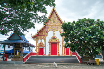 Low angle view of traditional building against sky