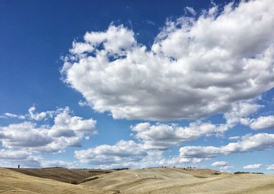 Scenic view of land against sky