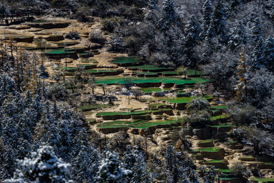 High angle view of townscape
