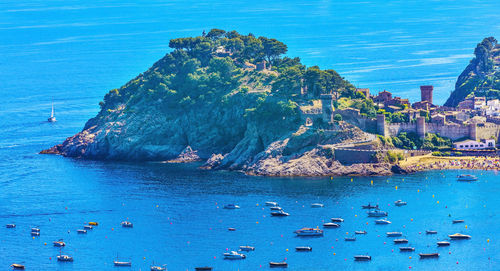 Tossa de mar castle and fortress in the old town and sea views