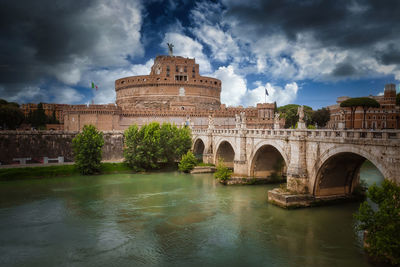 Historical sant'angelo castle in rome