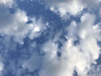 Low angle view of clouds in sky