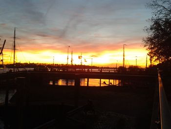 Scenic view of sea at sunset