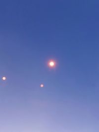 Low angle view of trees against clear sky