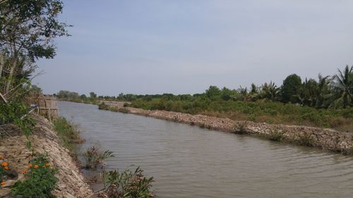 Scenic view of river against sky