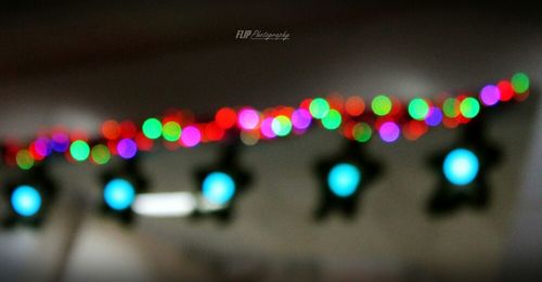 Defocused lights at night