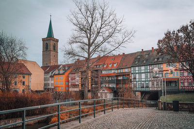 Blick auf die krämerbrücke in erfurt, deutschland.