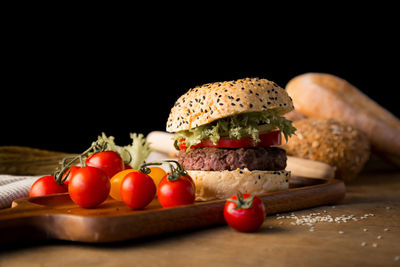 Close-up of tomatoes on table