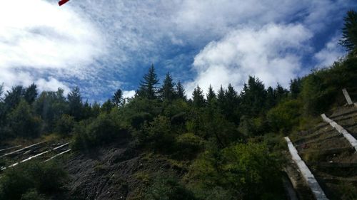 Scenic view of landscape against cloudy sky