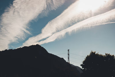 Low angle view of mountain against sky