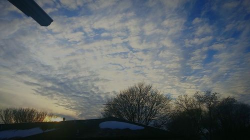 Low angle view of cloudy sky