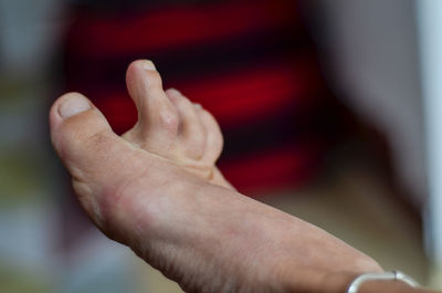 Close-up of human hand