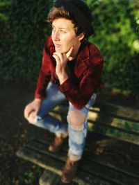 Full length of man on road