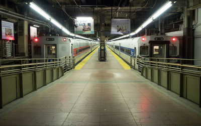 Illuminated underground walkway