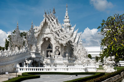 Wat rong khun also known as the white temple, located in chiang rai province, thailand. 