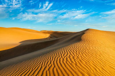 Scenic view of desert against sky