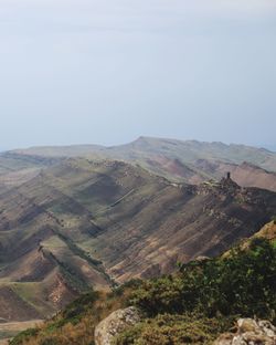 Scenic view of landscape against clear sky