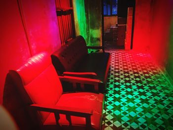 Empty chairs at home