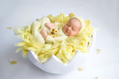 Baby in an eggshell