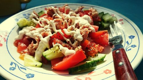 Close-up of served food