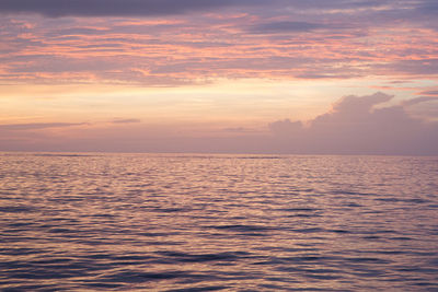 Scenic view of sea during sunset