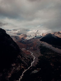 Aerial view of landscape against sky