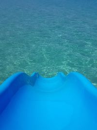 Close-up of swimming pool against sea