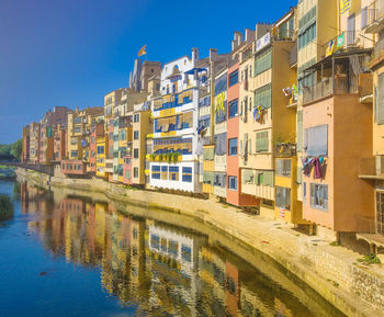 Colorful houses in girona