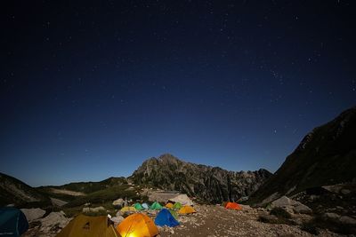 Scenic view of star field against sky at night