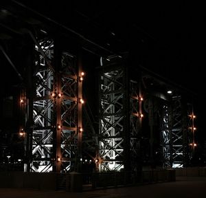 Illuminated street light at night