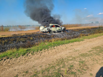 Car on dirt road