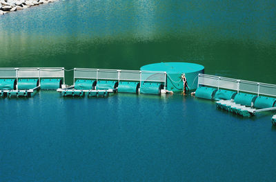 High angle view of swimming pool