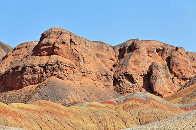 Sandstone and siltstone landforms of zhangye danxia-red cloud nnal.geological park. 0811