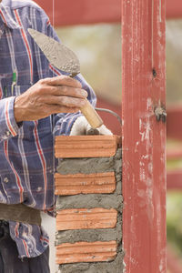 Man working on wood