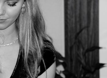 Close-up of beautiful woman